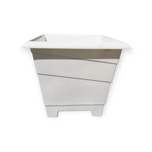 CALLA szögletes műanyag virágtartó - FEHÉR