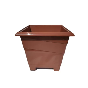 CALLA szögletes műanyag virágtartó - TERRAKOTTA