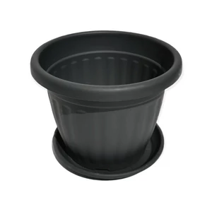 Virágcserép alátéttel 45 cm - ANTRACIT