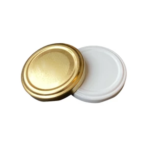 Konzerves üveg lapka TO-58 (fehér/arany)