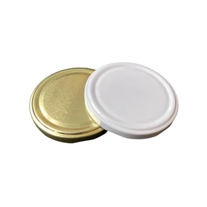 Konzerves üveg lapka TO-70 (fehér/arany)