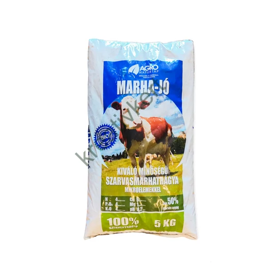Marha-Jó szárított 100 % szarvasmarhatrágya 25 kg