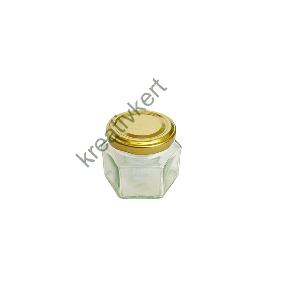 Hatszögletű üveg tetővel 106 ml